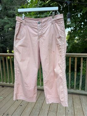 HEI HEI Anthropologie Blush Pink Wide Leg Crop Pants Size 29